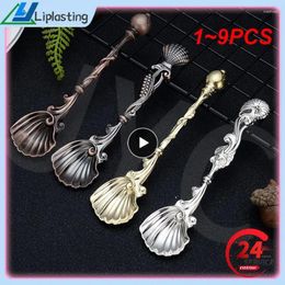 Coffee Scoops 1-9PCS Spoon Ice Cream Dessert Arabic Style Zinc Alloy Tea Mixing Kitchen Gadgets Tableware