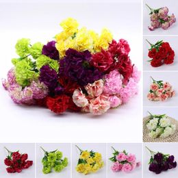 Decorative Flowers 1 Bunch 11 Head Fake Carnation Artificial Plastic Plants Home Party Wedding Office Decoration