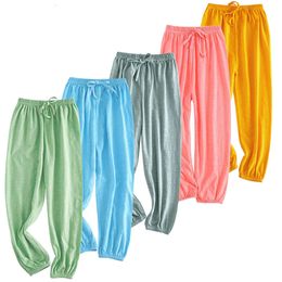 Summer's Children's Mosquito Repellente Boys and Girls Wide Pine Bamboo Knot Cotton Air Cason Case Pama Pants L2405