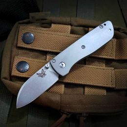 Mini Titanium Handle BM Butterfly 535 Folding Outdoor Camping Pocket Knife Portable Self Defense