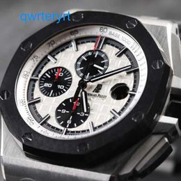 Top AP Wrist Watch Royal Oak Offshore 26400 Diameters 44mm White Background Black Timing Plate Panda Face Watch