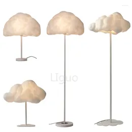 Floor Lamps Cloud Art Desk Lamp Living Room Bedroom Bedside Warm Girl White Decorative Vertical