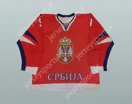 Custom NENAD RAKOVIC 9 SERBIA INTERNATIONAL HOCKEY JERSEY Top Stitched S-M-L-XL-XXL-3XL-4XL-5XL-6XL