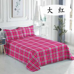 Bedding sets WOSTAR Bohemian retro plaid bed sheet set and case soft Cosy home textile luxury bedding single double queen king size H240521 RWHS