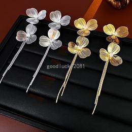 Large Flower Crystal Earrings for Women Luxury Design Long Tassel Drop Earrings Korean Fashion Jewellery Accessories Party Gift