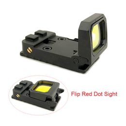 Tactical Vism Flip Sight Compact Red Dot Scope Holographic Reflex Sights Pistol Foldable Optics Hunting Riflescope For AR15 M4 Picatinny Mount