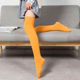 3PCS 1 Pair Thigh High Sexy Stretchy Plain Thin Long Boot Stockings Leg Slimming Veet Candy Colour Women Over Knee Socks