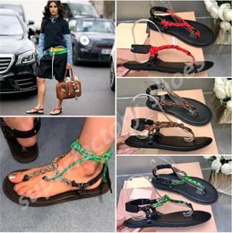 Designer Sandals Women Riviere Slippers Cotton cord thong Sandals Summer Beach Slides Flat Green Red Nylon Flat Heel Web Straps Sandals
