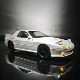 Diecast Model Cars 1 24 Mazda RX7 Alloy Sports Car Model Diecast Metal Racing Car Vechile Model Sound and Light Simulation Collection Kids Toy Gift