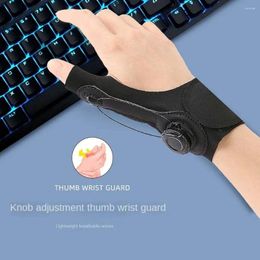 Wrist Support Compression Pain Thumb Protector Brace Sports Wristband Carpal Tunnel Finger Knob Adjustment Black