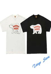 Black White Fashion Casual T Shirt Men Women Top Quality Slub Cotton Polar Bear Pattern Tee Heart Print Short Sleeve9504541