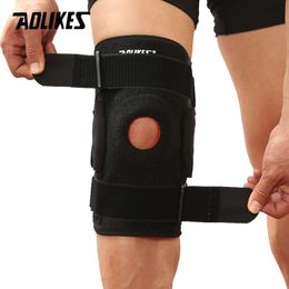 AOLIKES 1PCS Hiking Cycling Support Protector With Removeble Aluminium Plate 4 Straps For Mountaineering Knee Joint Restore L2405