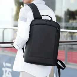 Backpack Men Thin Bag 15.6 Inch Oxford Office Work Women Backpacks Business Unisex Black Teen College Slim Back Pack