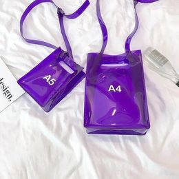 Shoulder Bags Summer Transparent Letter Beach Bag PVC Personality Number Solid Colour Women's Handbags Women Fashion