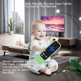 Protective Case Fit for TCL Roku TV Steaming Stick 3600R 3800/3900 Remote Controller Silicone Cover Shock Proof Skin Anti-Slip