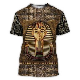 Men's T-Shirts 3D Printed Plus Size Ancient Egyptian Goddess Pharaoh Mens Short Slve T Shirt Harajuku Style Unisex Mens Top T240522