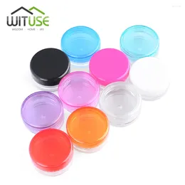 Storage Bottles 100Pcs 3g 5g Clear Plastic Jewellery Bead Box Small Round Container Jars Make Up Organiser Boxes Cosmetic Portable
