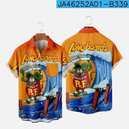 Hawaiian Mens Casual Shirts print short sleeved shirt with pockets loose Americas Flamingo summer shirt for men S-4XL 23b c81