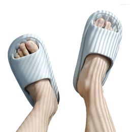 Casual Shoes Bathroom Slippers Solid Colour Summer Flip Flops Non Slip Thick Platform EVA Indoor Home Sandals For 4 Season