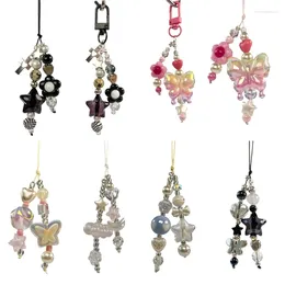 Keychains Sweet Cool Phone Charm Pendant Star Flower Cellphone Chain Strap Lanyard Jewelry