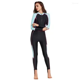 Women's Swimwear Women Wetsuit UV Protection Long Sleeve One Piece Quick Drying Swimsuit Snorkelling Diving Suit For Surfing Swimming