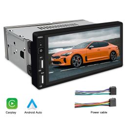 1 Din Car Radio 6.86" HD Carplay Android Auto Player 1DIN Touch Screen Auto Audio Car Stereo MP5 Bluetooth USB TF FM Camera