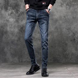 Men's Jeans 2024 Straight Slim High Street Casual Versatile Skinny Stretch Korean Fashion Streetwear Clothing