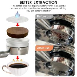 Espresso Dosing Funnel And Puck Screen Set Coffee Dosing Ring And Filters For Portafilters Premium Espresso Machine Accessories