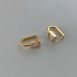 Stud Earrings Korean 925 Sterling Silver Design 18K Gold Vintage Geometric Creative Simple For Women Fine Jewellery Gift Charm