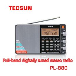 Tecsun PL880 Radio Full Band Digital Tuned Stereo Short Wave HAM Portatil Am Fm LWSWMWSSB Highend metallic receiver 240506