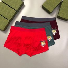 Designer Sexy Mens Underwear Retro Tiger Head Pattern Shorts Underwear Cotton Mens Luxurious Breathable Comfortable