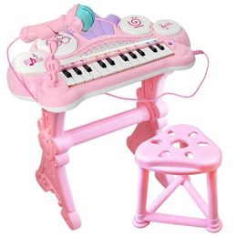 Keyboards Piano Baby Music Sound Toys Pink 24 key electronic keyboard piano organ toy childrens music instrument childrens education toy gift set WX5.21 WX5.21