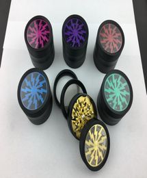 Tobacco Smoking Herb Grinders Four Layers Aluminium Alloy Grinder 100 Metal dia 63mm have 5 colors With Clear Top Window Lighting3461558
