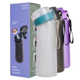 650ML Sports Drink Bottle Portable Flavored Drinking Bottles Tritan Drink More Water Reusable Cup for Outdoor School Office