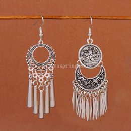 Ethnic Style Long Tassel Female Earrings Fashion Boho Earrings For Women Vintage Metal Earrings Ladies Wedding Jewelry Gifts