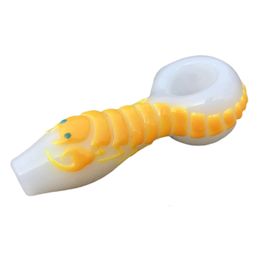 4 inch Glow Pro Smoking Pipes Intoxicating Scorpion Spoon TubeGlowing Glass Oil Burner Smoking Available Wholesale or Retail