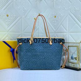 Lvity designer bag LouiseViution Designer Bag Lvse Large Handbag Tote Wallet Fashionable Canvas Denim Retro Blue High Luxury Classic Jacquard Pressure Shopping