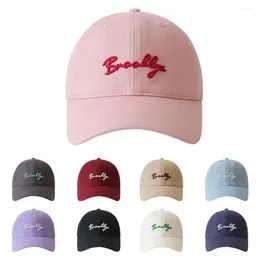 Ball Caps Letter Embroidery Couple Baseball Cap Streetwear Sunscreen Adjustable Peaked Cotton Soft Top Hat Sports Hats Summer