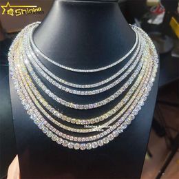 Ready To Ship Wholesale D VVS Diamond Necklace Bracelet Sterling Sier Moissanite Tennis Chain