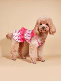 Dog Apparel Dress For Small Dogs Cool Costume Polka Dots Puppy With Pet Clothes Swimwear Ruffle Cats Spring Sum