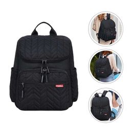 Diaper Bags 1 large capacity backpack mummy bag Diaper bag baby organizer (black) d240522