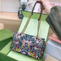 10A Fashion Letter Designer Flower Fashion Style Wallet Girl Trend Cross Quality Body Chain Bag Shoulder Bags Luxury Handbag Top Double Nnud