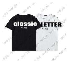 sping summer mens designer tshirt luxury women t shirt classic Letter print sleeve button casual cotton tshirt shirts tee tops2171269