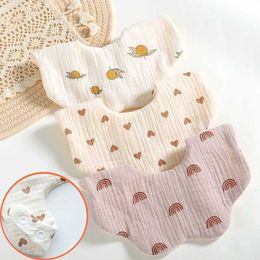 Bibs Burp Cloths Baby boy and girl Burp fabric bib soft cotton adjustable bib neonatal supplies accessories baby feeding Saliva towel baby thick bib d240522