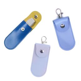1pc Leather Key Ring Holder Pouch Bag Case Protective Cover For Usb Flash Drive Pendrive Memory Stick OTG U Disc Storage Bags