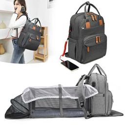 Diaper Bags Baby Mommy Bag Out Bed Bag Capacity Bed In Bed Baby Backpack USB Charging d240522