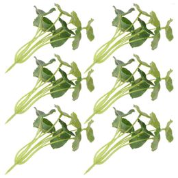 Decorative Flowers Simulated Small Lotus Leaf Fake Green Plastic Flower Simulation Decor False