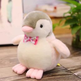 Plush Dolls 1pc Cute Soft Penguin Plush Toys Big Stuffed Cartoon Animal Doll Bow Tie Penguins Toy for Kids Pillow Baby Girls Birthday Gift H240521 GEFJ