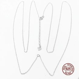 70cm/95cm Waist Chain for Belly Ring 925 Sterling Silver Chain for Belly Button Ring Navel Piercing Accessories 240522