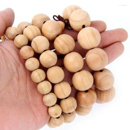 Link Bracelets Peach Wood Buddha Beads Rosary Bracelet Lotus Men And Women Jewellery Mahogany Logs Round Crafts Wholesale